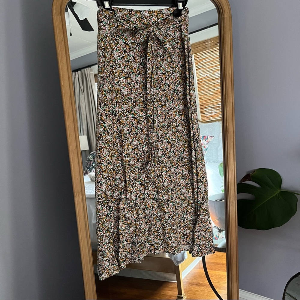 Midi-Length Floral Skirt